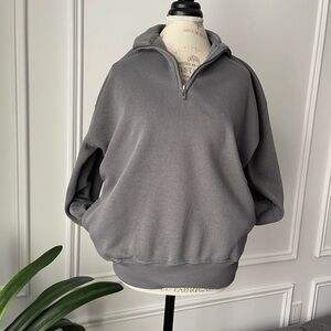 Dark grey half zip sweatshirt